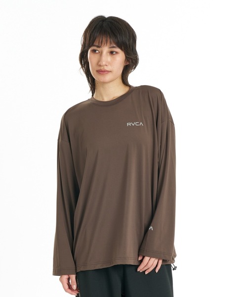 RVCA（ルーカ）の「RVCA ウィメンズ OPPOSITE LS TEE ロンT 【2026年秋冬モデル】/ルーカドローコード付きバックプリント長袖ロンT（Tシャツ/カットソー・レディース・ブルー系その他/ブラウン/オフホワイト/ブラック・SMALL/MEDIUM）」の7枚目の写真