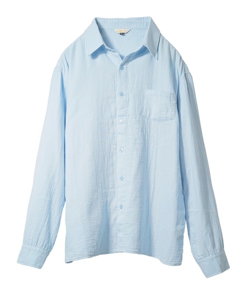 SOMEDIFF(サムディフ)の「【SOMEDIFF】長袖ガーゼシャツ メンズ カジュアルシャツ レギュラーカラー 秋服(シャツ/ブラウス・メンズ・ホワイト/ブルー/ブラウン・XXL/M/L/XL/S)」の4枚目の写真