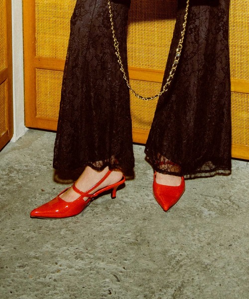 Three Four Time(スリーフォータイム)の「slingback always shoes(パンプス・レディース・ブラック/レッド・38inch/39inch)」の12枚目の写真
