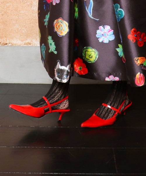 Three Four Time(スリーフォータイム)の「slingback always shoes(パンプス・レディース・ブラック/レッド・38inch/39inch)」の17枚目の写真