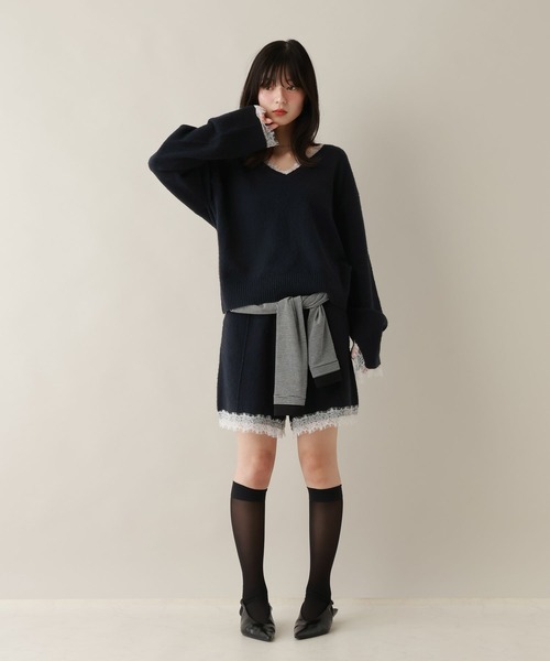 RAGEBLUE(レイジブルー)の「コンパクトボーダーVネックロンT(Tシャツ/カットソー・レディース・ブラック/ブラウン・FREE)」の14枚目の写真
