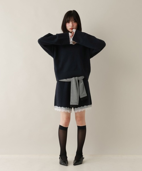 RAGEBLUE(レイジブルー)の「コンパクトボーダーVネックロンT(Tシャツ/カットソー・レディース・ブラック/ブラウン・FREE)」の15枚目の写真