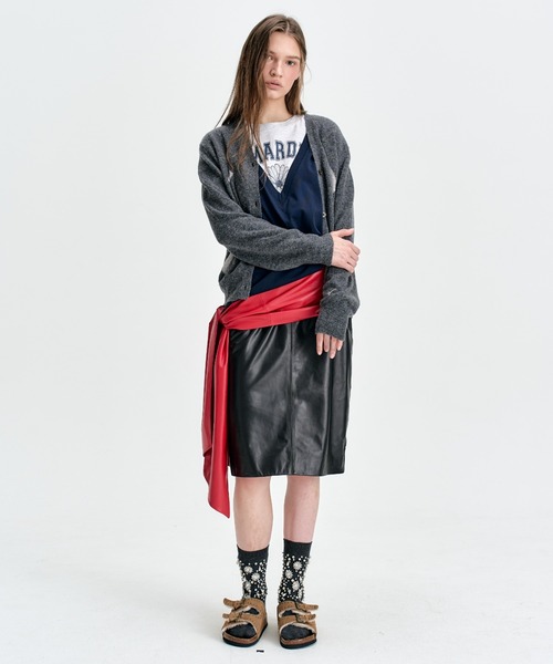 Mardi Mercredi（マルディメクルディ）の「CASHMERE BLEND CARDIGAN V NECK ARGYLE PUNCHING DETAIL / カシミヤ ブレンド カーディガン Vネック アーガイル パンチング ディテール（カーディガン/ボレロ・レディース・ピンク/ネイビー/グレー/チャコールグレー・FREE）」の22枚目の写真