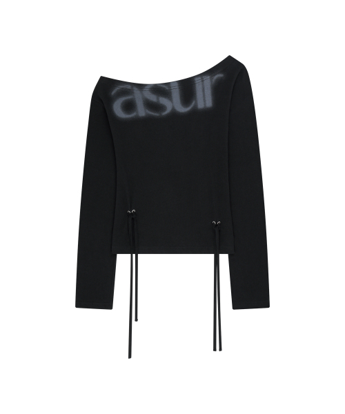 as you are(アズユーアー)の「パンチングアシンメトリーオフショルダーサボサンダルVLACK(Tシャツ/カットソー・レディース・その他・OS)」の4枚目の写真