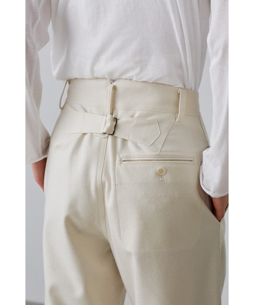YLEVE(イレーヴ)の「BOURRIENNE × YLEVE / WOOL JERSEY TR / WORKER(その他パンツ・レディース・ホワイト/ネイビー・0/1/2)」の8枚目の写真