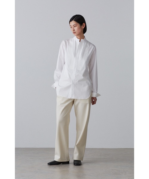 YLEVE(イレーヴ)の「BOURRIENNE × YLEVE / WOOL JERSEY TR / WORKER(その他パンツ・レディース・ホワイト/ネイビー・0/1/2)」の9枚目の写真