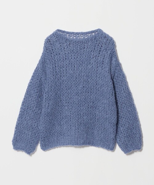 BEAUTY&YOUTH UNITED ARROWS(ビューティーアンドユースユナイテッドアローズ)の「ウールナイロンモヘヤ ルーズ ニットプルオーバー(ニット/セーター・レディース・ライム/コバルトブルー/オフホワイト・FREE)」の3枚目の写真