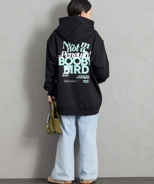 I'M NOT A PENGUIN 背面印花套頭連帽上衣