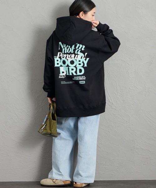 I'M NOT A PENGUIN 背面印花套頭連帽上衣