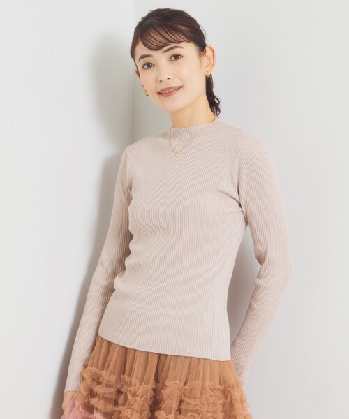 ITS'DEMO(イッツデモ)の「ラメリブボトルネックニット(ニット/セーター・レディース・ブラック/ダークブラウン/ピンク/アイボリー・00)」の18枚目の写真