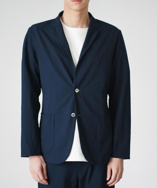 green label relaxing（グリーンレーベルリラクシング）の「KC 2WAY SCR シャツジャケット◆（テーラードジャケット・メンズ・ネイビー/ライトブルー・SMALL/LARGE/MEDIUM/X-SMALL/X-LARGE）」の3枚目の写真