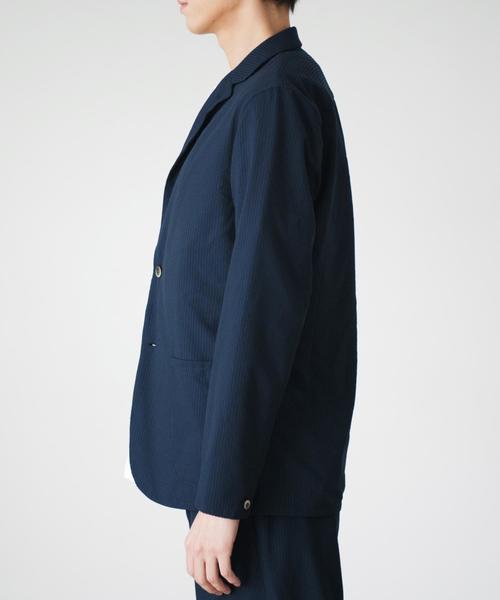 green label relaxing（グリーンレーベルリラクシング）の「KC 2WAY SCR シャツジャケット◆（テーラードジャケット・メンズ・ネイビー/ライトブルー・SMALL/LARGE/MEDIUM/X-SMALL/X-LARGE）」の4枚目の写真