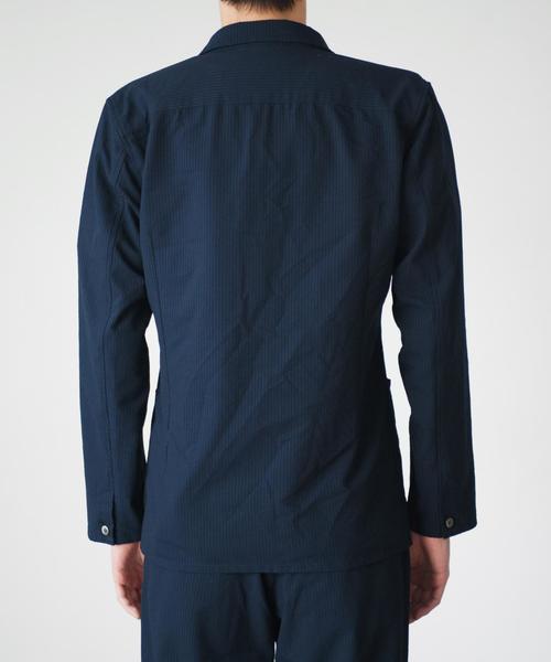 green label relaxing（グリーンレーベルリラクシング）の「KC 2WAY SCR シャツジャケット◆（テーラードジャケット・メンズ・ネイビー/ライトブルー・SMALL/LARGE/MEDIUM/X-SMALL/X-LARGE）」の5枚目の写真