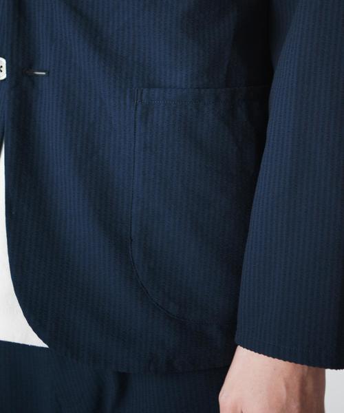 green label relaxing（グリーンレーベルリラクシング）の「KC 2WAY SCR シャツジャケット◆（テーラードジャケット・メンズ・ネイビー/ライトブルー・SMALL/LARGE/MEDIUM/X-SMALL/X-LARGE）」の11枚目の写真