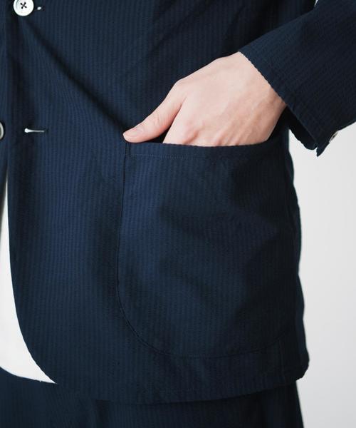 green label relaxing（グリーンレーベルリラクシング）の「KC 2WAY SCR シャツジャケット◆（テーラードジャケット・メンズ・ネイビー/ライトブルー・SMALL/LARGE/MEDIUM/X-SMALL/X-LARGE）」の12枚目の写真