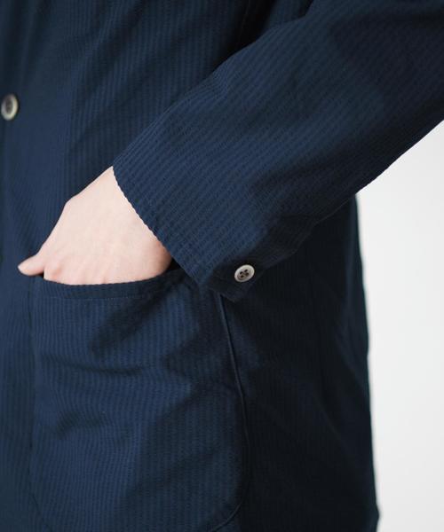 green label relaxing（グリーンレーベルリラクシング）の「KC 2WAY SCR シャツジャケット◆（テーラードジャケット・メンズ・ネイビー/ライトブルー・SMALL/LARGE/MEDIUM/X-SMALL/X-LARGE）」の13枚目の写真