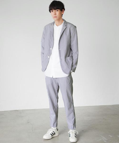 green label relaxing（グリーンレーベルリラクシング）の「KC 2WAY SCR シャツジャケット◆（テーラードジャケット・メンズ・ネイビー/ライトブルー・SMALL/LARGE/MEDIUM/X-SMALL/X-LARGE）」の8枚目の写真