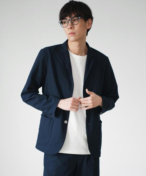 green label relaxing（グリーンレーベルリラクシング）の「KC 2WAY SCR シャツジャケット◆（テーラードジャケット・メンズ・ネイビー/ライトブルー・SMALL/LARGE/MEDIUM/X-SMALL/X-LARGE）」の15枚目の写真