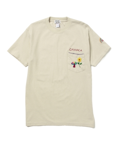 OAXACA（オアハカ）の「OAXACA / ショートスリーブ Tシャツ（Tシャツ/カットソー・レディース・ベージュ/ネイビー・ONE SIZE）」の8枚目の写真