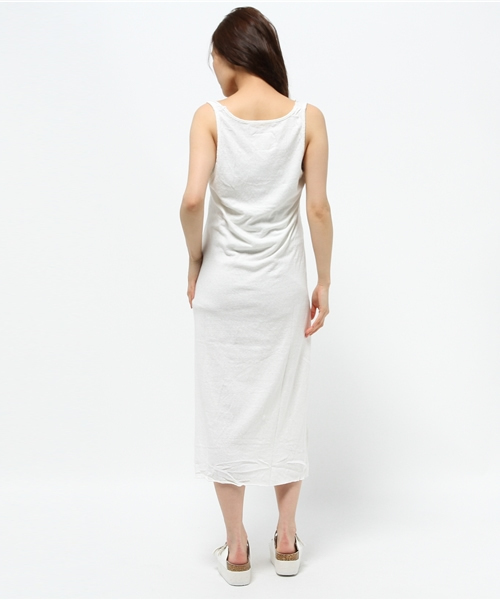 v::room(ヴィルーム)の「【V::ROOM 】ブイ ルーム/ silk noil cachion jersey dress (ワンピース・レディース・ネイビー/ホワイト/チャコールグレー・XX-SMALL/X-SMALL/SMALL)」の6枚目の写真