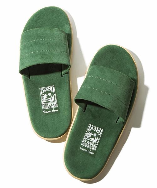 ISLAND SLIPPER(アイランドスリッパ)の「<ISLAND SLIPPER×Steven Alan> ∴ SUEDE LEATHER SANDAL ◆(サンダル・メンズ・ブラック/ダークグリーン・7/8/10/9)」の3枚目の写真