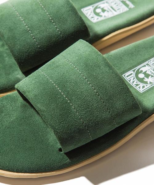 ISLAND SLIPPER(アイランドスリッパ)の「<ISLAND SLIPPER×Steven Alan> ∴ SUEDE LEATHER SANDAL ◆(サンダル・メンズ・ブラック/ダークグリーン・7/8/10/9)」の6枚目の写真
