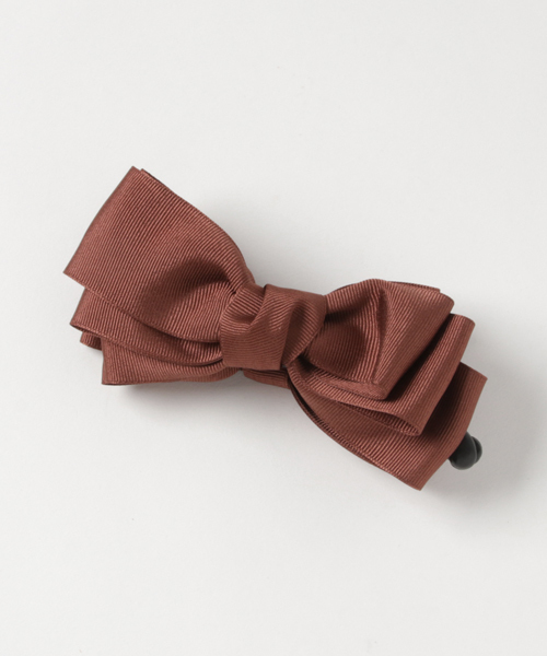 Three Four Time(スリーフォータイム)の「グログランリボンバナナクリップ【結婚式/パーティ/フォーマル/デイリー】(バレッタ/ヘアクリップ・レディース・ブラック/ベージュ/ネイビー/レッド/ブラウン・FREE)」の11枚目の写真