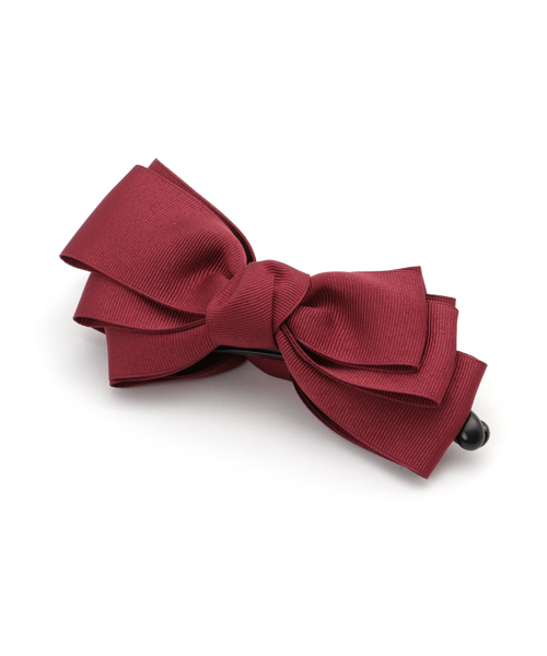 Three Four Time(スリーフォータイム)の「グログランリボンバナナクリップ【結婚式/パーティ/フォーマル/デイリー】(バレッタ/ヘアクリップ・レディース・ブラック/ベージュ/ネイビー/レッド/ブラウン・FREE)」の10枚目の写真