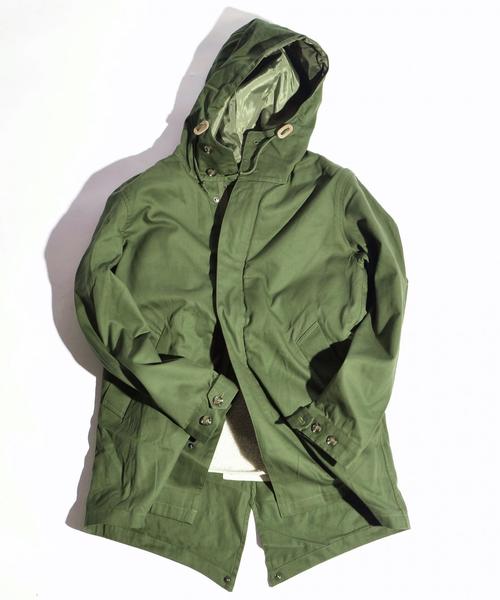 SHIPS GENERAL SUPPLY（シップスジェネラルサプライ）の「SHIPS GENERAL SUPPLY: デタッチャブル フィッシュテールパーカー■（モッズコート・メンズ・オリーブ/ネイビー・LARGE/SMALL/MEDIUM/X-LARGE）」の13枚目の写真