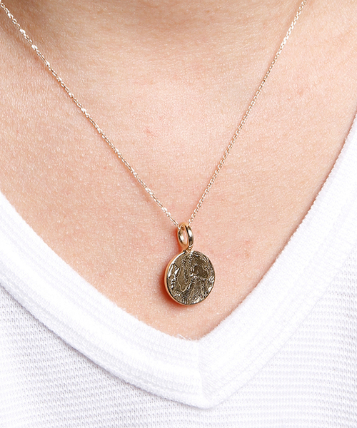 Theft K10 セフト Necklace Theft セフト のファッション Coin セフト アクセサリー 10金コインモチーフネックレス ネックレス