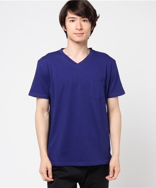 WEGO（ウィゴー）の「WEGO/CaliforniaコットンVポケットTシャツ（Tシャツ/カットソー・メンズ・ロイヤルブルー/ブラック/サックスブルー/ホワイト・SMALL/MEDIUM/LARGE/X-LARGE）」の21枚目の写真