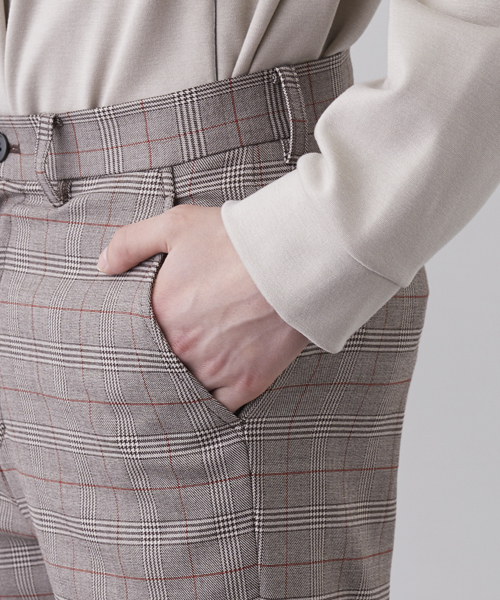 STUDIOUS（ステュディオス）の「グレンチェックフレアパンツ（その他パンツ・メンズ・ブラウン/グレー・1/2）」の11枚目の写真
