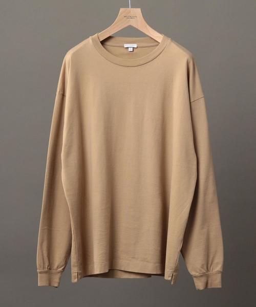 BEAUTY&YOUTH UNITED ARROWS（ビューティーアンドユースユナイテッドアローズ）の「BY ワイド リブ カットソー -MADE IN JAPAN- ◆（Tシャツ/カットソー・メンズ・オレンジ/パープル/ベージュ/ブラック/ホワイト・LARGE/MEDIUM/SMALL/X-LARGE）」の3枚目の写真