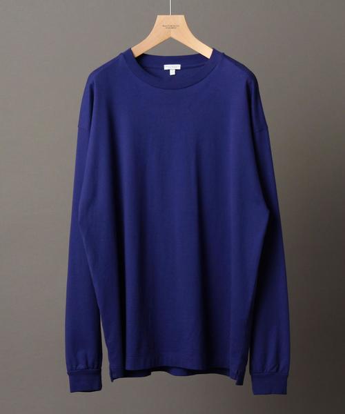 BEAUTY&YOUTH UNITED ARROWS（ビューティーアンドユースユナイテッドアローズ）の「BY ワイド リブ カットソー -MADE IN JAPAN- ◆（Tシャツ/カットソー・メンズ・オレンジ/パープル/ベージュ/ブラック/ホワイト・LARGE/MEDIUM/SMALL/X-LARGE）」の4枚目の写真