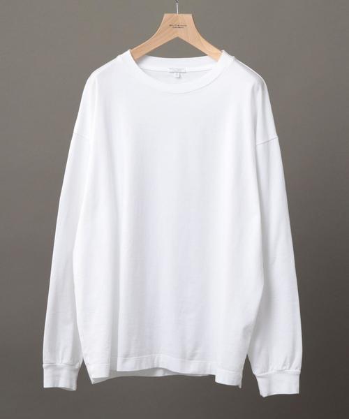 BEAUTY&YOUTH UNITED ARROWS（ビューティーアンドユースユナイテッドアローズ）の「BY ワイド リブ カットソー -MADE IN JAPAN- ◆（Tシャツ/カットソー・メンズ・オレンジ/パープル/ベージュ/ブラック/ホワイト・LARGE/MEDIUM/SMALL/X-LARGE）」の2枚目の写真