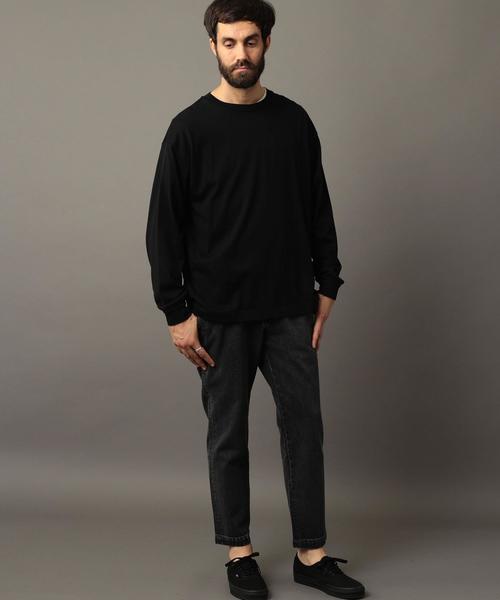 BEAUTY&YOUTH UNITED ARROWS（ビューティーアンドユースユナイテッドアローズ）の「BY ワイド リブ カットソー -MADE IN JAPAN- ◆（Tシャツ/カットソー・メンズ・オレンジ/パープル/ベージュ/ブラック/ホワイト・LARGE/MEDIUM/SMALL/X-LARGE）」の8枚目の写真