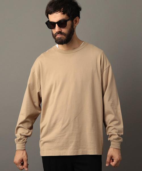 BEAUTY&YOUTH UNITED ARROWS（ビューティーアンドユースユナイテッドアローズ）の「BY ワイド リブ カットソー -MADE IN JAPAN- ◆（Tシャツ/カットソー・メンズ・オレンジ/パープル/ベージュ/ブラック/ホワイト・LARGE/MEDIUM/SMALL/X-LARGE）」の10枚目の写真