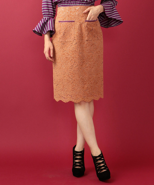 me couture DEICY レースセットアップ セール】フロッキーレースタイト