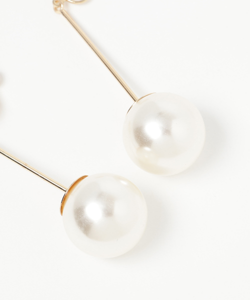 WEGO（ウィゴー）の「WEGO/パールロングイヤリング（イヤリング・レディース・ホワイト・FREE）」の3枚目の写真