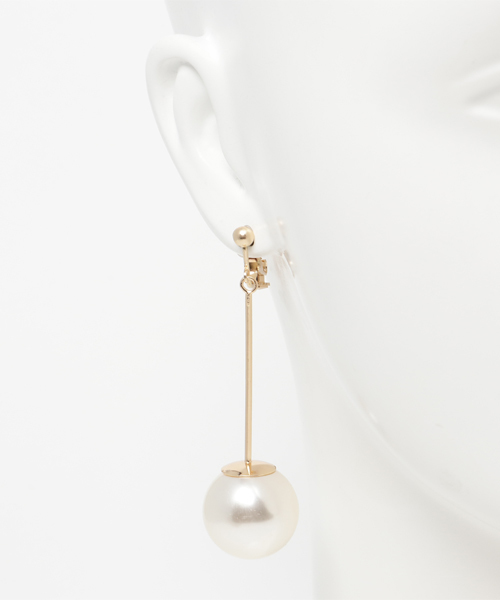 WEGO（ウィゴー）の「WEGO/パールロングイヤリング（イヤリング・レディース・ホワイト・FREE）」の2枚目の写真