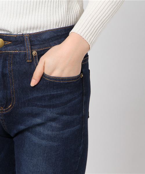 KOBE LETTUCE（コウベレタス）の「ハイウエストストレッチスキニーデニムパンツ（デニムパンツ・レディース・インディゴブルー/ワンウォッシュ/ブルー/ブラック/ブラック系その他/ブラック系その他2・LL/M/L/S/SS）」の17枚目の写真
