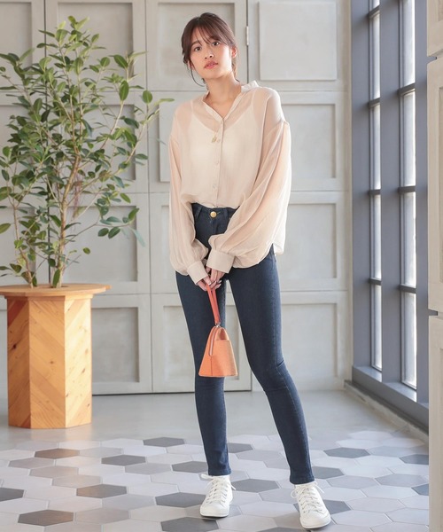 KOBE LETTUCE（コウベレタス）の「ハイウエストストレッチスキニーデニムパンツ（デニムパンツ・レディース・インディゴブルー/ワンウォッシュ/ブルー/ブラック/ブラック系その他/ブラック系その他2・LL/M/L/S/SS）」の7枚目の写真