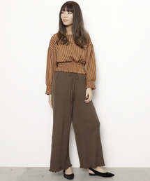 RAY CASSIN | スリット入りニットワイドパンツ(その他パンツ)