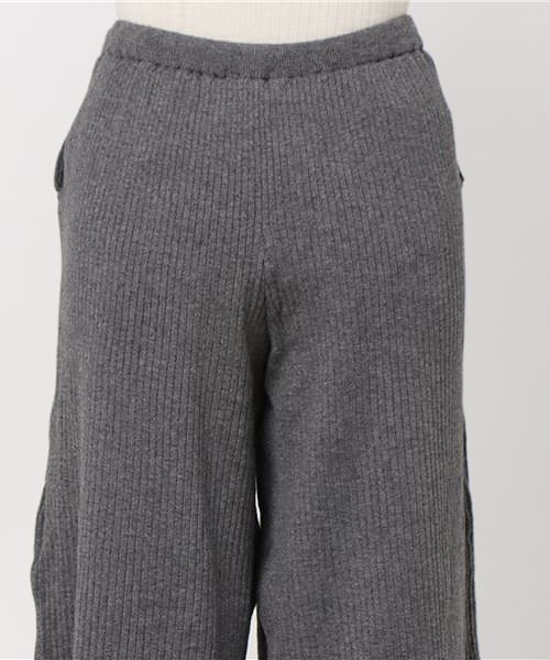 RAY CASSIN(レイカズン)の「スリット入りニットワイドパンツ(その他パンツ・レディース・マスタード/杢グレー/ワイン・FREE)」の7枚目の写真