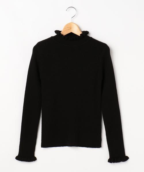 RAY CASSIN（レイカズン）の「フリルハイネックプルオーバー（ニット/セーター・レディース・ブラック/キャメル/パープル/キナリ・FREE）」の10枚目の写真