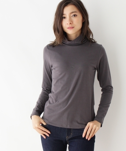 grove(グローブ)の「◆オフタートルネック長袖カットソー(Tシャツ/カットソー・レディース・ブラック/ベージュ/グリーン/アイボリー・02/03)」の3枚目の写真