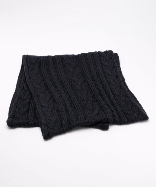 NANO universe（ナノユニバース）の「ケーブルスヌード（ストール/ショール・メンズ・ホワイト/ネイビー/ブラック/グレー・FREE）」の11枚目の写真