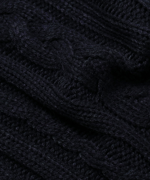 NANO universe（ナノユニバース）の「ケーブルスヌード（ストール/ショール・メンズ・ホワイト/ネイビー/ブラック/グレー・FREE）」の5枚目の写真