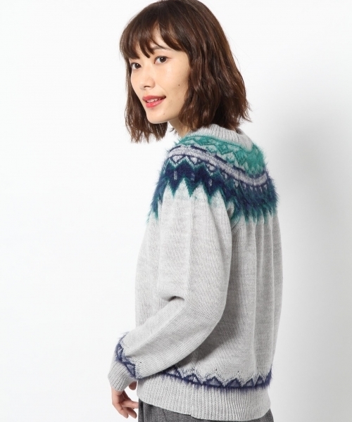 laboratory work（ラボラトリーワーク）の「ノルディック柄ニットプルオーバー（ニット/セーター・レディース・グレー/ブラック/ホワイト・MEDIUM）」の3枚目の写真