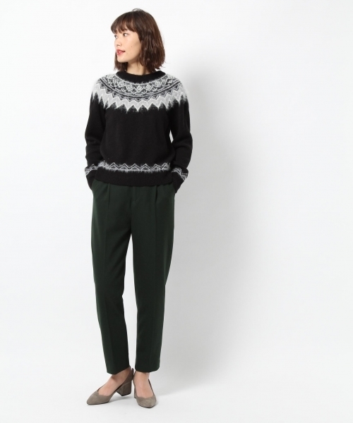 laboratory work（ラボラトリーワーク）の「ノルディック柄ニットプルオーバー（ニット/セーター・レディース・グレー/ブラック/ホワイト・MEDIUM）」の15枚目の写真